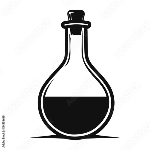 Chemistry Retort Glass Icon.