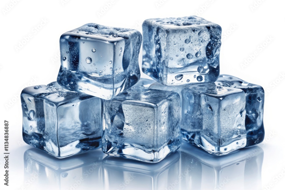 Natural Ice Cubes, Isolated on White Background - High-Resolution PNG Images Natural Ice Cubes, Isolated on White Background - High-Resolution PNG Images