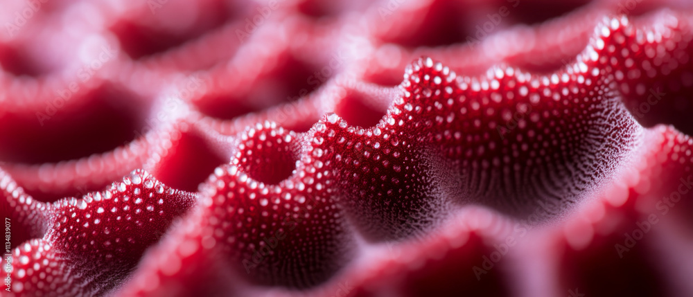 Red Metamaterial Surface: Macro Photography of Stealth Technology Red Metamaterial Surface: Macro Photography of Stealth Technology