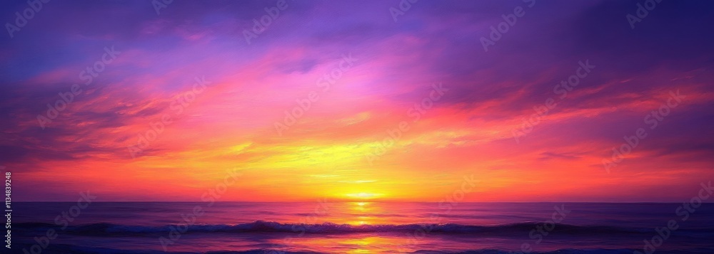 Serene Sunset Over the Ocean Impressionist Soft Pastel Colors Warm Orange Deep Purple Gentle Waves Horizon Light Serene Sunset Over the Ocean Impressionist Soft Pastel Colors Warm Orange Deep Purple Gentle Waves Horizon Light