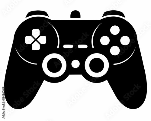 Gamepad icon. Game controller silhouette , Video game controller icon, joystick