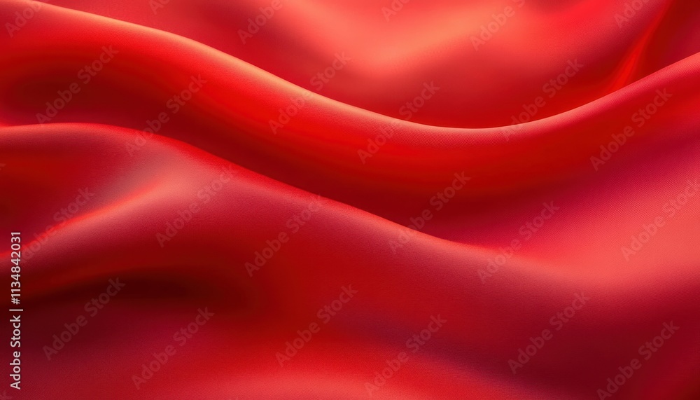 Fototapeta premium Red Silk Fabric Flowing Texture Elegant Background Abstract Design