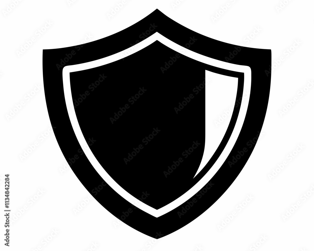Shield icon silhouette, Shield vector illustration, shield icon vintage style Shield icon silhouette, Shield vector illustration, shield icon vintage style