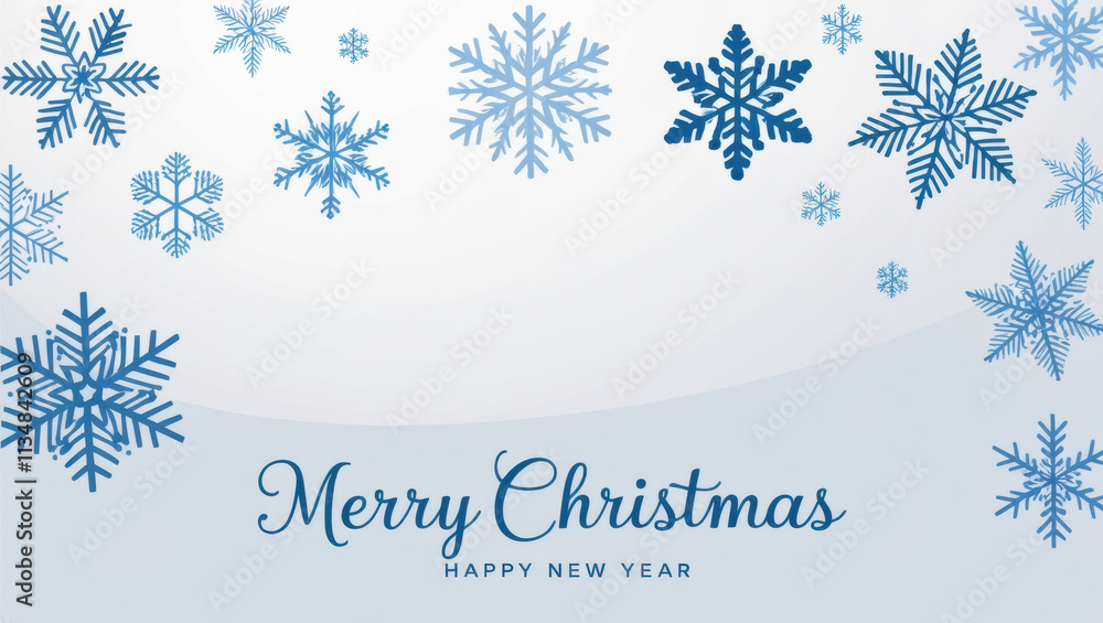 Blue and White Festivities: Merry Christmas and New Year Wishes Blue and White Festivities: Merry Christmas and New Year Wishes