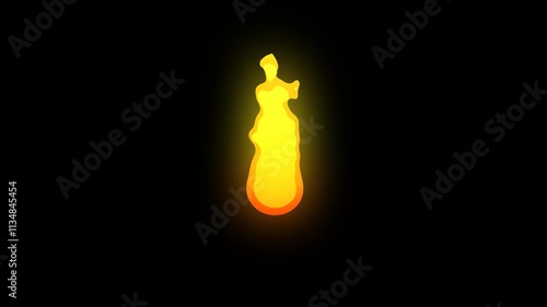 2d cartoon fire animation loop element 