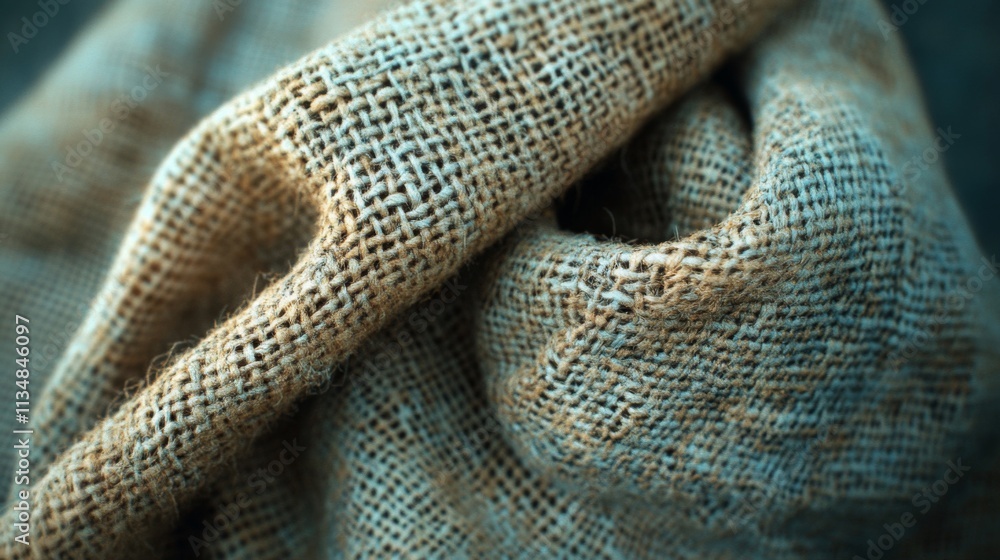 Close-up Texture of a Rough Burlap Fabric Close-up Texture of a Rough Burlap Fabric