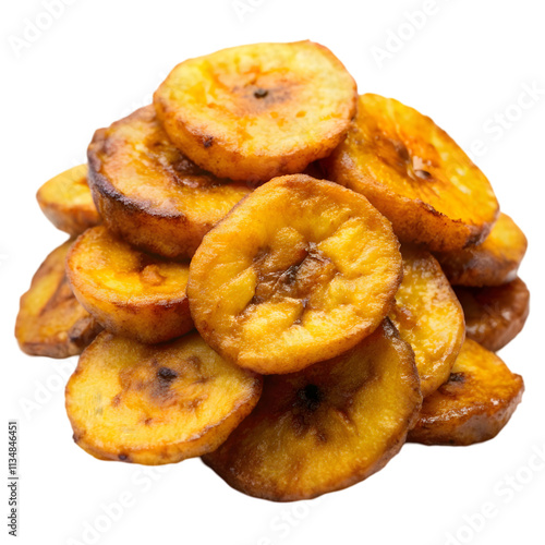 deep fried plantains on transparent background