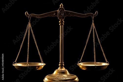 Emblematic weighing instruments of equity reflecting justice and legal structure photo