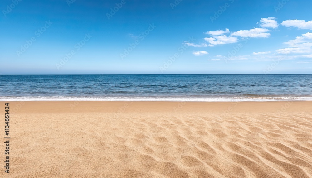 A serene beach scene featuring golden sand, gentle waves, and a clear blue sky, perfect for relaxation and tranquility. A serene beach scene featuring golden sand, gentle waves, and a clear blue sky, perfect for relaxation and tranquility.