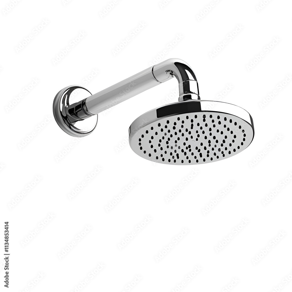 Chrome Shower Head With Circular Spray Pattern Chrome Shower Head With Circular Spray Pattern