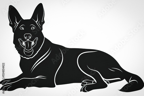 german shepherd silhouette
