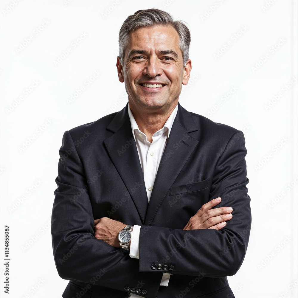 Businessman in Gray Suit Portrait Businessman in Gray Suit Portrait