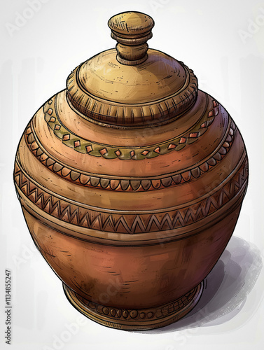 pongal pot illustration