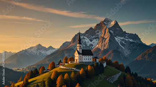 house in the mountains. Genrative.ai