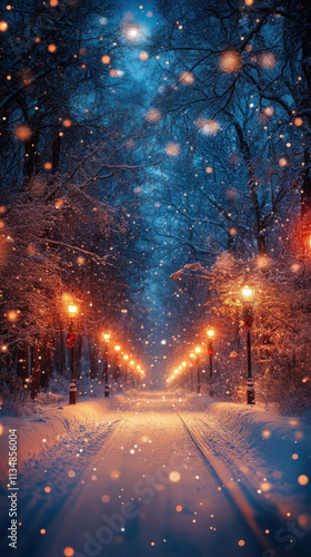 tranquil winter forest scen...