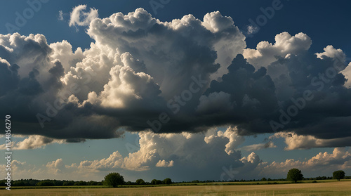 clouds over the lake. Genrative.ai
