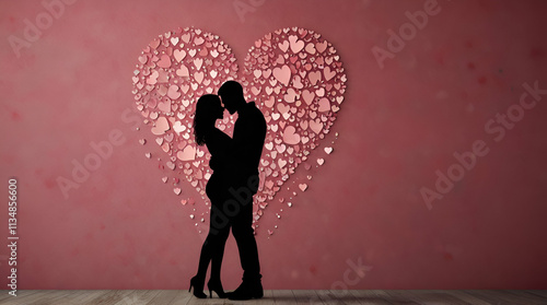 background with heart . Genrative.ai