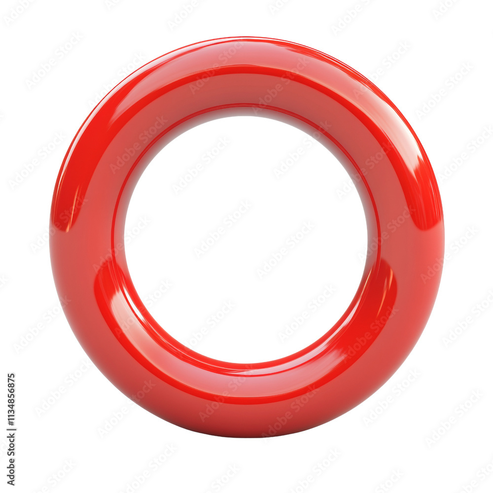 3D Rendered Red Ring Icon on transparent Background 3D Rendered Red Ring Icon on transparent Background