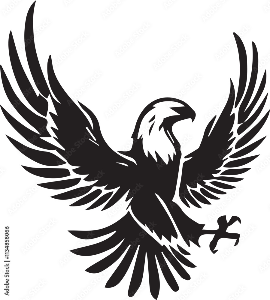 Obraz premium Eagle silhouette vector EPS