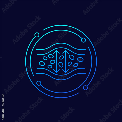 blood clot pressure icon, linear design