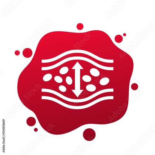blood clot pressure icon, vector