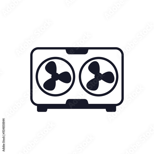 heat pump icon, cooling equipment vector