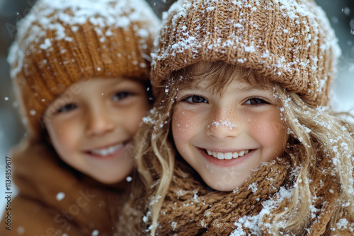 Children Playing In Winter