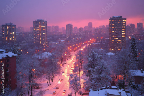 Moscow City In Winter
