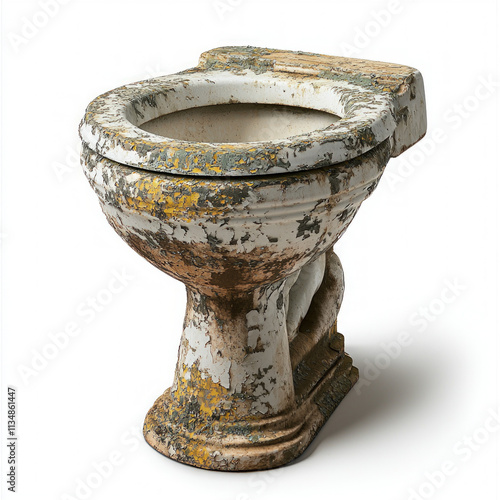 Old Toilet Isolated