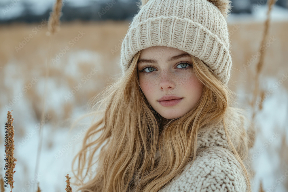 Woman In Winter Hat Woman In Winter Hat