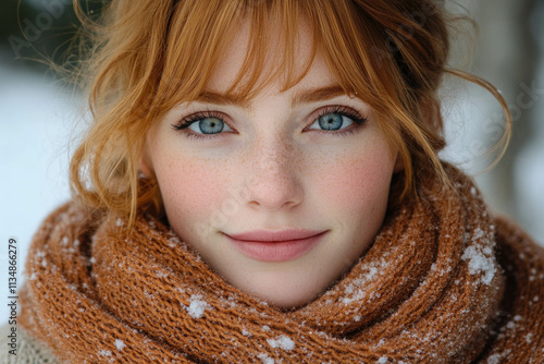 Woman Portrait In Winter