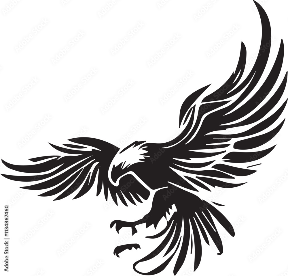 Obraz premium Eagle silhouette vector EPS