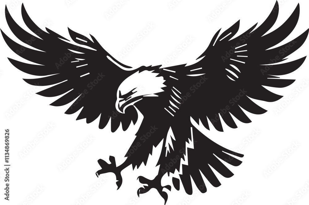 Obraz premium Eagle silhouette vector EPS