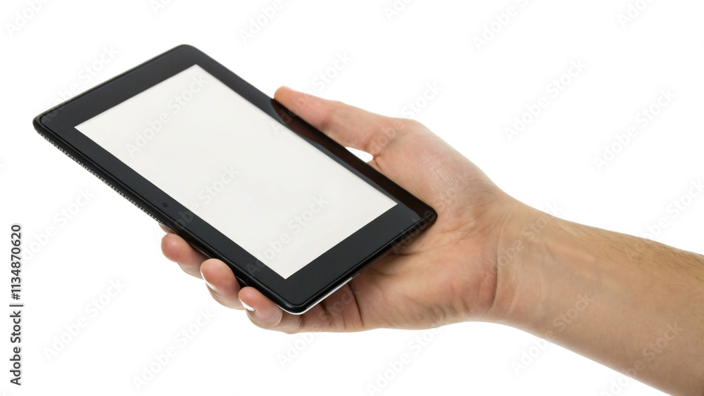 hand holding tablet pc