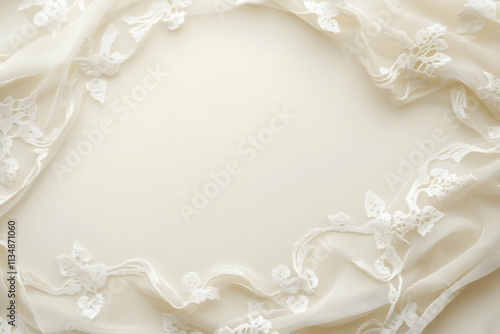 Cream Lace Fabric Background Illustration