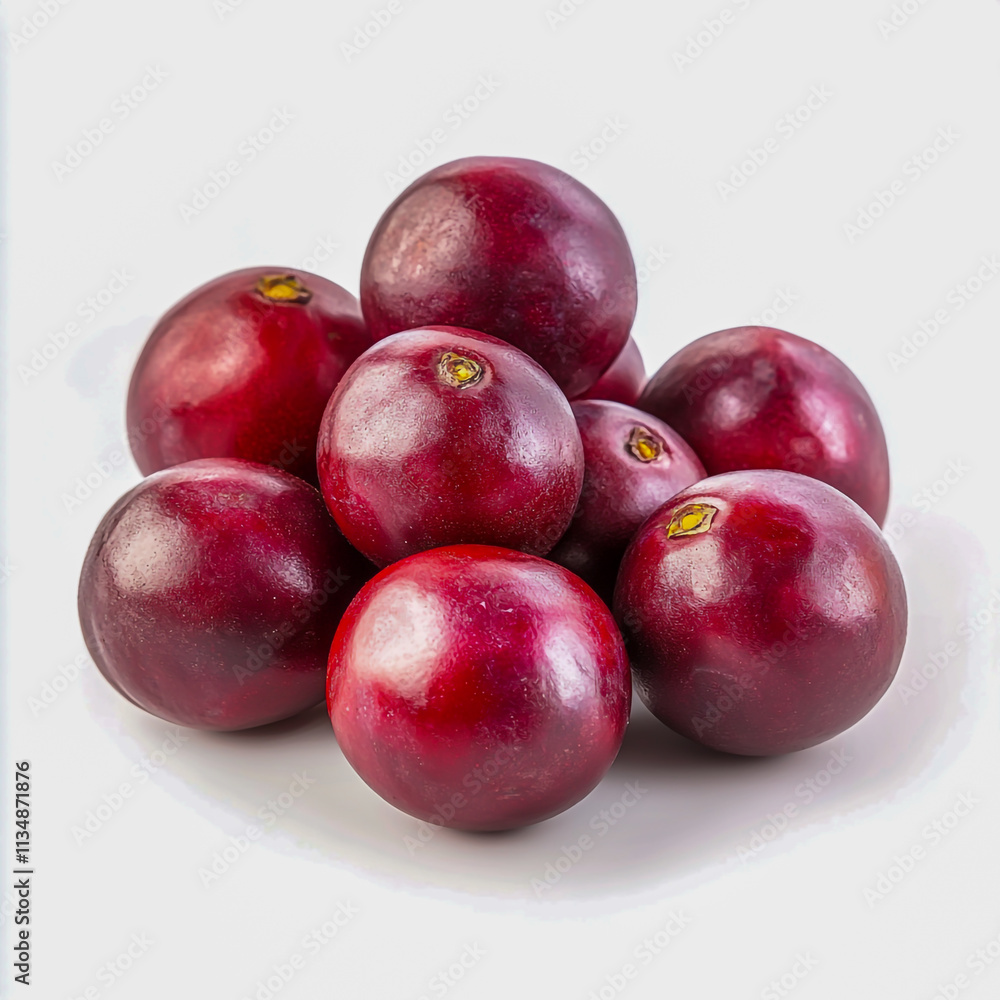 Fototapeta premium Fresh acai fruit isolated on white background.