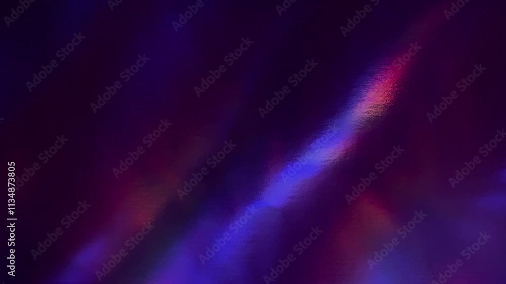cold led light is moving over purple abstract pastel iridescent holographic foil background, 4k footage. cold led light is moving over purple abstract pastel iridescent holographic foil background, 4k footage.