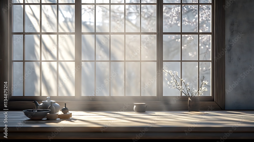 Naklejka premium there is a tea pot and a tea pot on a table