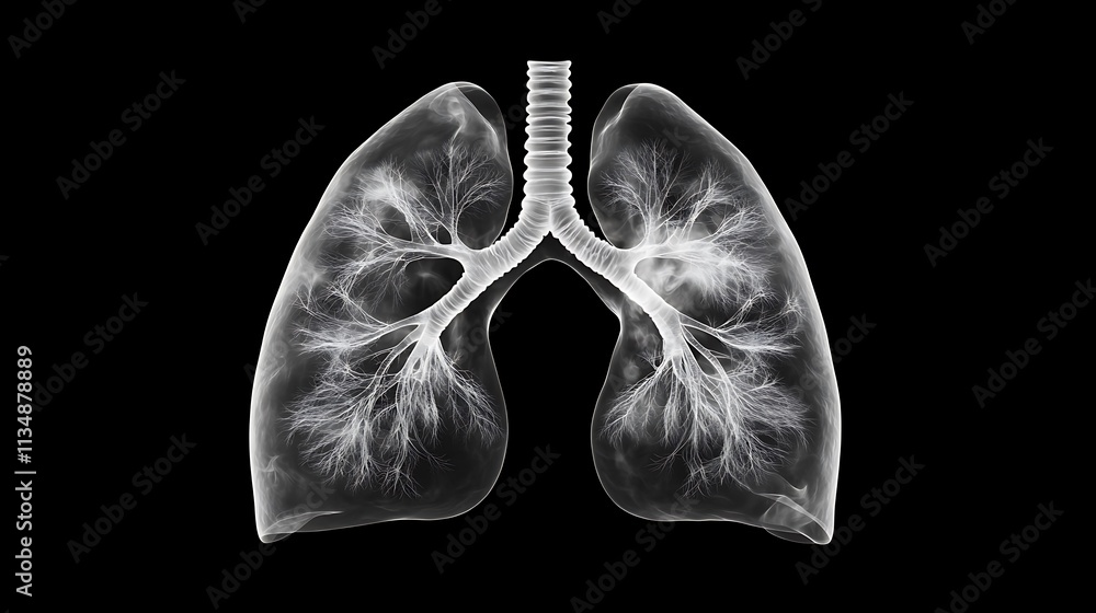 Artistic Representation of Lungs with Smoke Background Highlighting Breathing and Health Artistic Representation of Lungs with Smoke Background Highlighting Breathing and Health