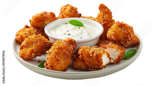 Crispy Chicken Nugget on transparent background PNG.