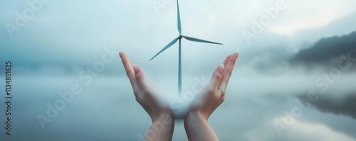 Hands holding a miniature f...