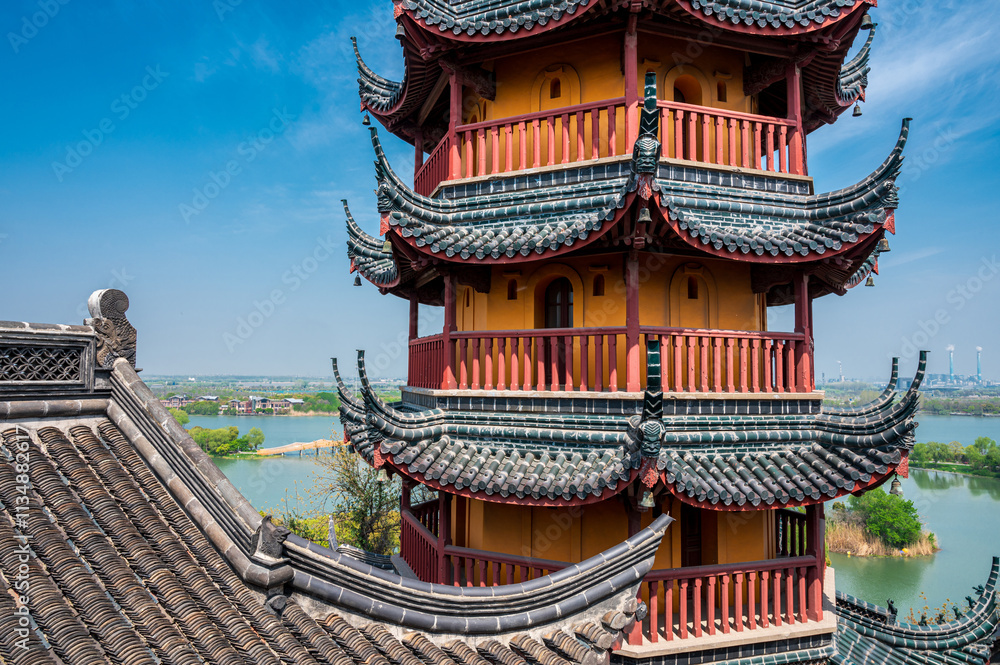 Fototapeta premium chinese temple roof