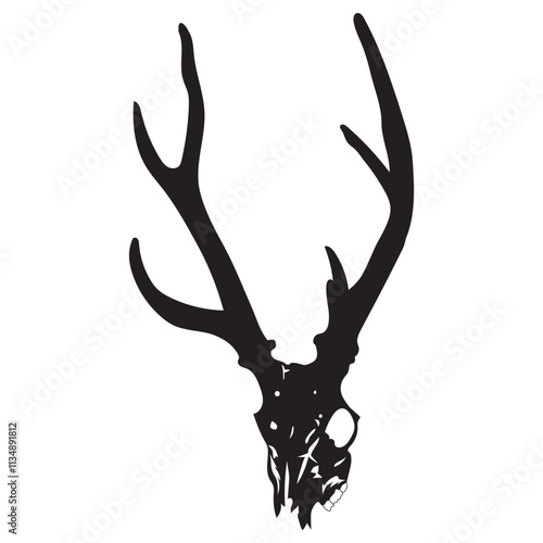 Deer skull vector illustrations on a white background