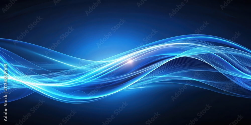 Fototapeta premium Abstract blue motion representing flowing energy, abstract, blue, motion, energy, flowing, dynamic, vibrant, futuristic, design