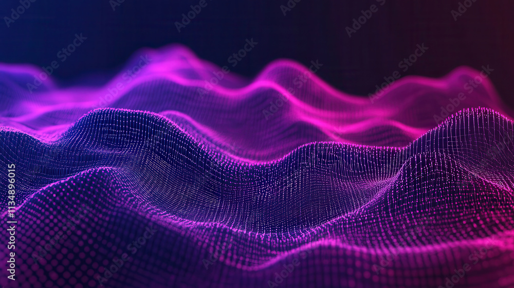 Dynamic lines and shapes create vibrant wave pattern in purple hues Dynamic lines and shapes create vibrant wave pattern in purple hues