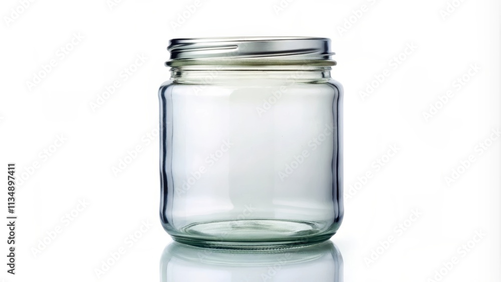 empty glass jar on white background, glass, container,empty, jar, clear, storage, reflection, isolated, glassware, bottle empty glass jar on white background, glass, container,empty, jar, clear, storage, reflection, isolated, glassware, bottle