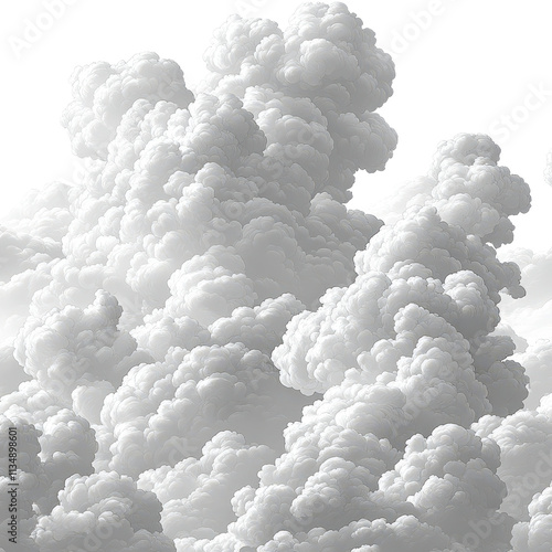 Dramatic Cumulus Cloudscape Grey Scale Nature Background photo