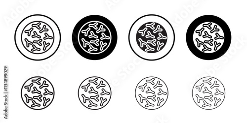 Bifidobacterium probiotics icon Thin line art collection