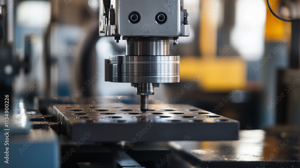 A machine with a drill bit on it A machine with a drill bit on it