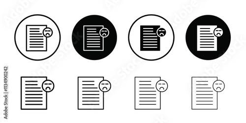 Complaints icon Thin line art collection
